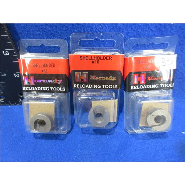NEW - 3 Hornady Shellholders - #'s 16, 21, 41