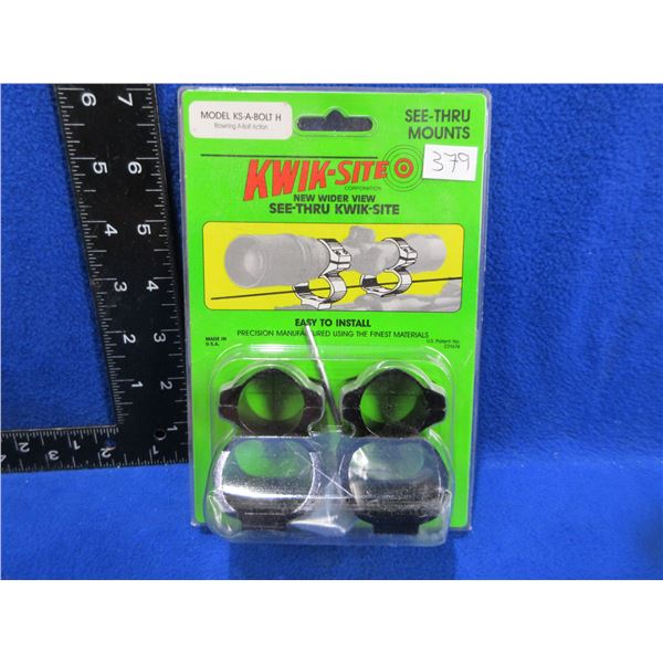 NEW - Kwik-Site See-Thru Mounts - Model KS-A-Bolt H