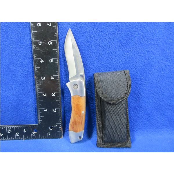 Winchester Folding Lock Blade Knife with Sheath