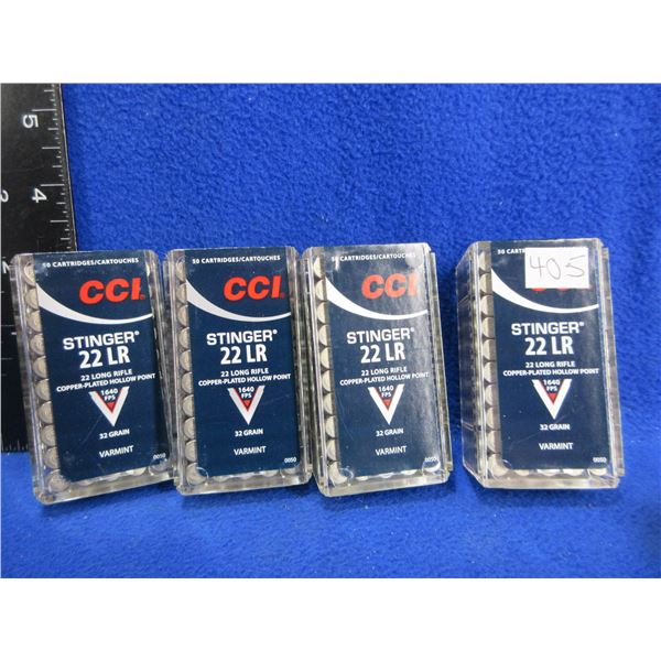 22 LR 32gr CP HP CCI Stinger Cartridges