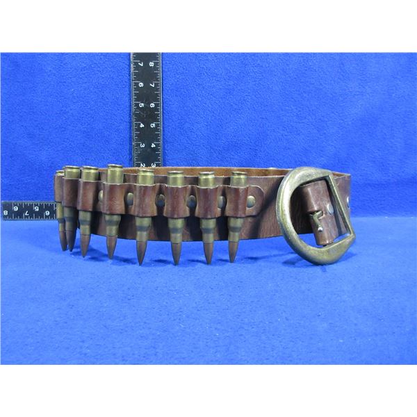 308 Win. Factory Cartridges in Leather Ammo Belt