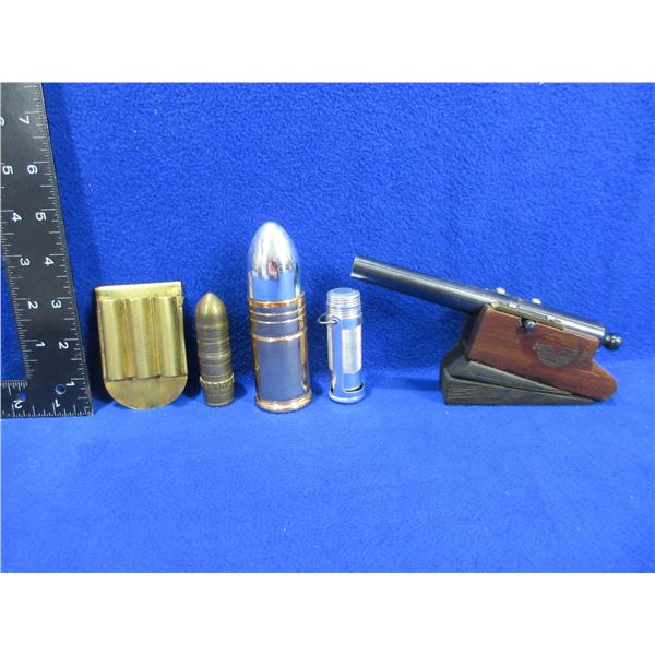 Lot of Misc. - Cannon, Lighter, Waterproof Match Holder, Etc