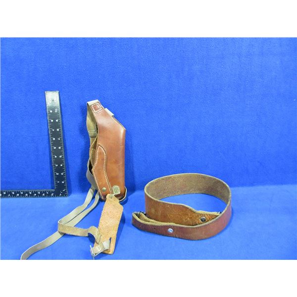 Leather Shoulder Holster and Leather Sling