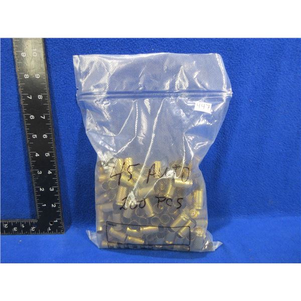 Brass Only - 45 Auto Unprimed - Bag of 200