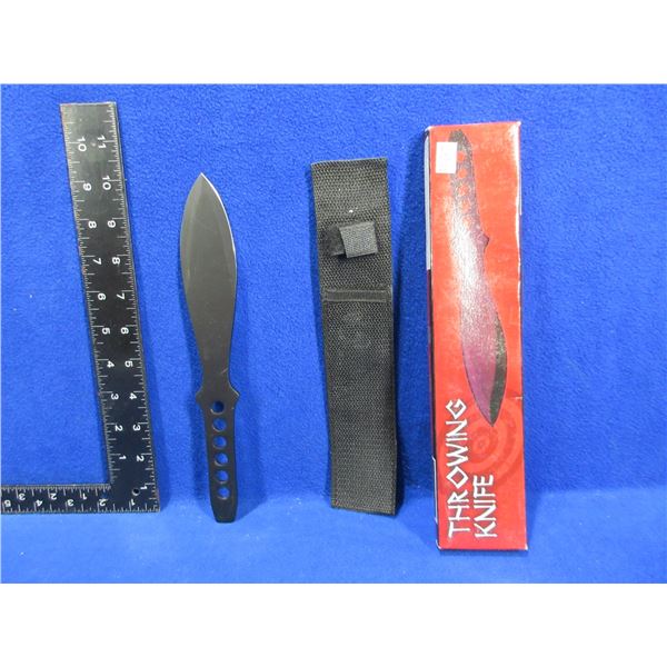 NEW - Throwing Knife with Nylon Sheath - 10" Total Length