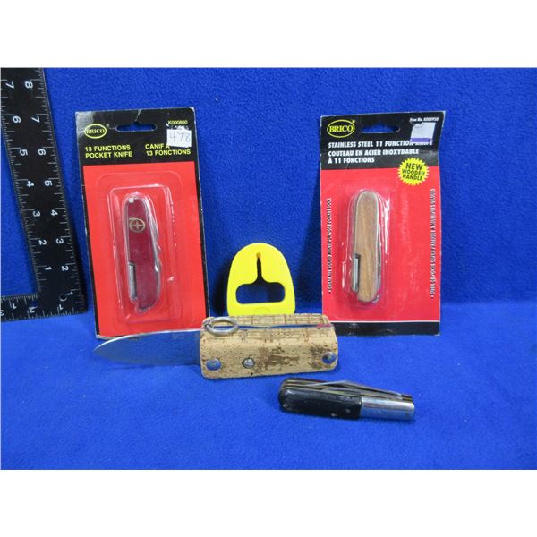 4 Knives and a Knife Sharpener