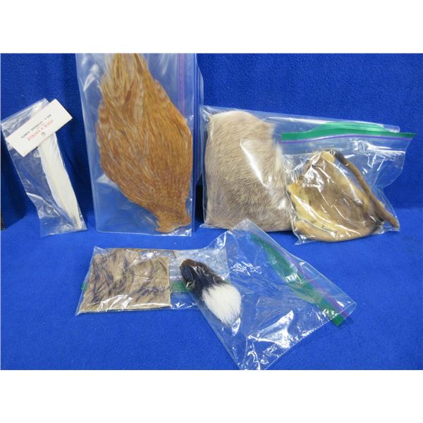 6 Bags of Assorted Fur/Feathers for Fly Tying