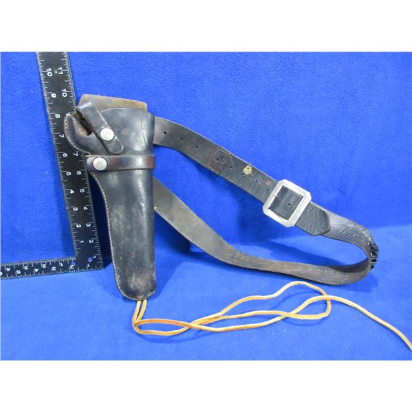 Leather Ammo Belt and Leather Holster (Right Hand)
