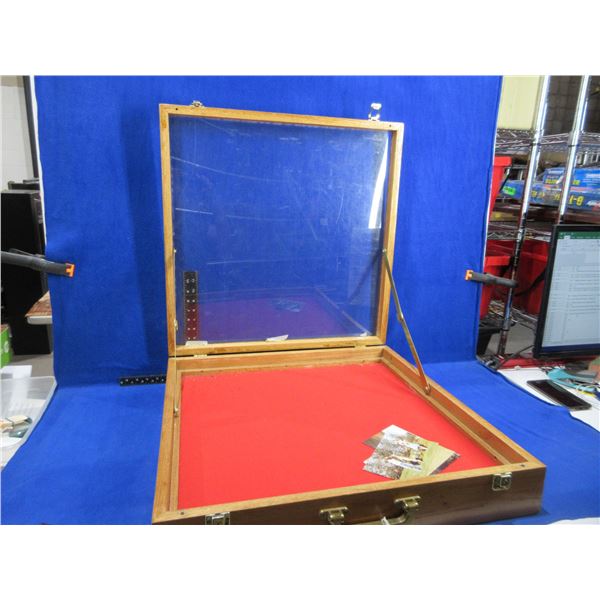 Wood and Plexiglass Display Case - 24" x 24" x 5"