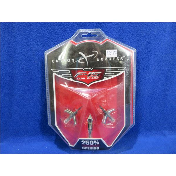 NEW - Carbon Express 100gr Dual Blade F-15 Broadheads