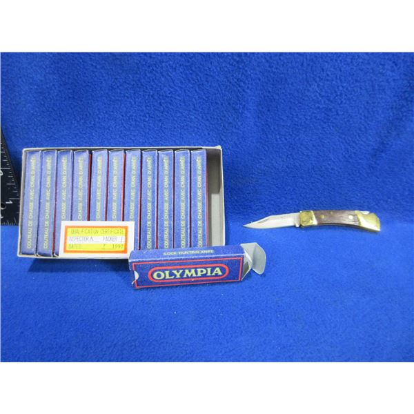 Case of 12 Olympia Folding Locking Blade Pocket Knives