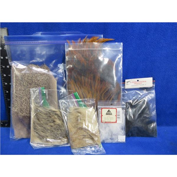 6 Bags of Assorted Fur/Feathers for Fly Tying