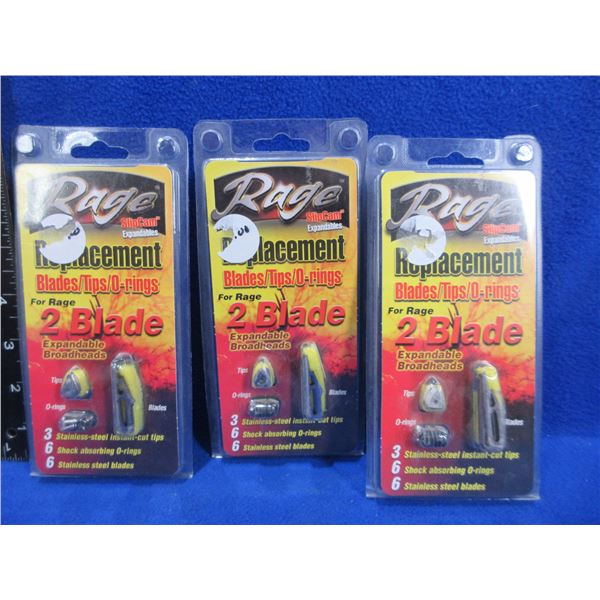 Replacement Blades/Tips/O-Rings for Rage Broadheads