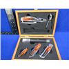 Image 1 : Sheffield 3 Knife, Multi-Tool and Flashlight Set in Wood Box