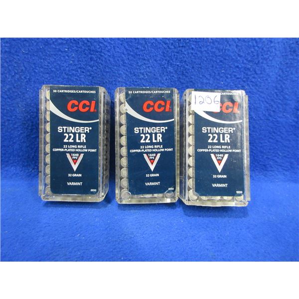 22 LR 32gr CP HP CCI Stinger Cartridges