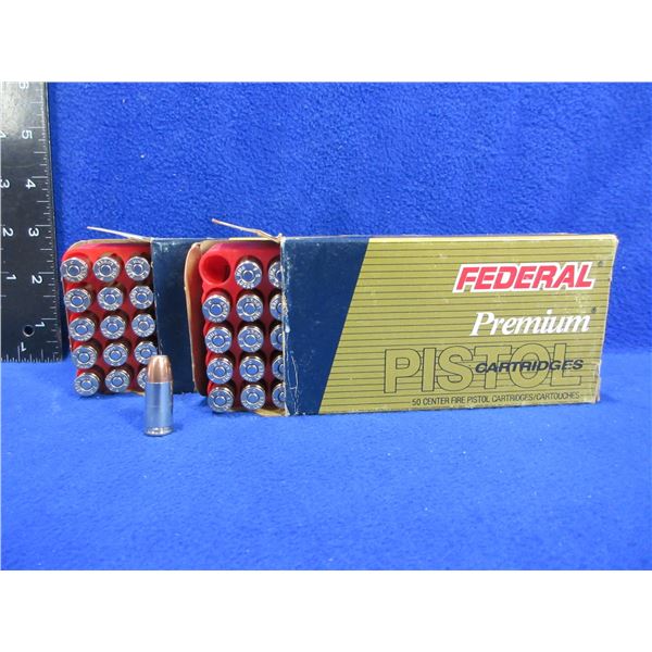 9MM Luger 147gr Hydra-Shok JHP Federal Cartridges