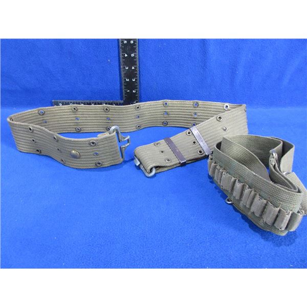 M1936 Canvas Web Pistol Belt and Unknown Ammo Belt