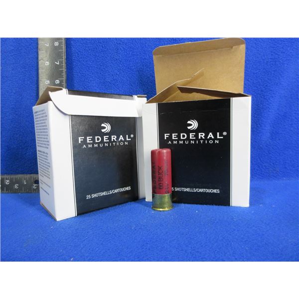 12 Ga. 2 3/4" 00Buck Federal Shotshells - 2 Boxes of 25