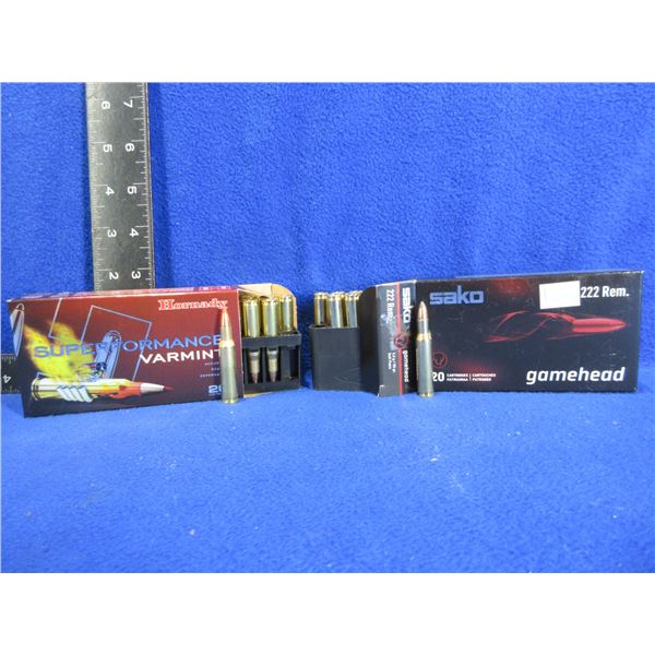 222 Rem. 50gr Hornady and Sako Cartridges