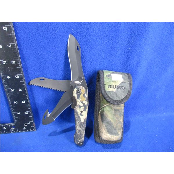 Ruko 118 Folding Locking Multi-Blade Hunting Knife