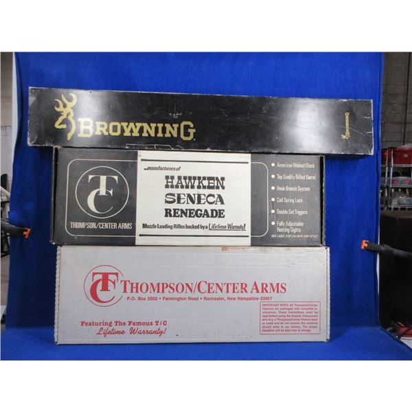 3 Empty Rifle Boxes - 2 Thompson/Center and a Browning