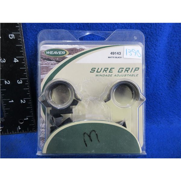 NEW - Weaver Sure Grip Windage Adjustable 1" Rings