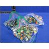 Image 1 : 3 Bags of Marbles - Onion Skin (50), Clear (50), Large (17)