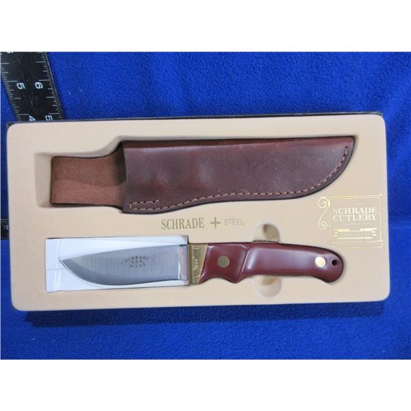 Schrade USA Fixed Blade Knife 0228 with Leather Sheath