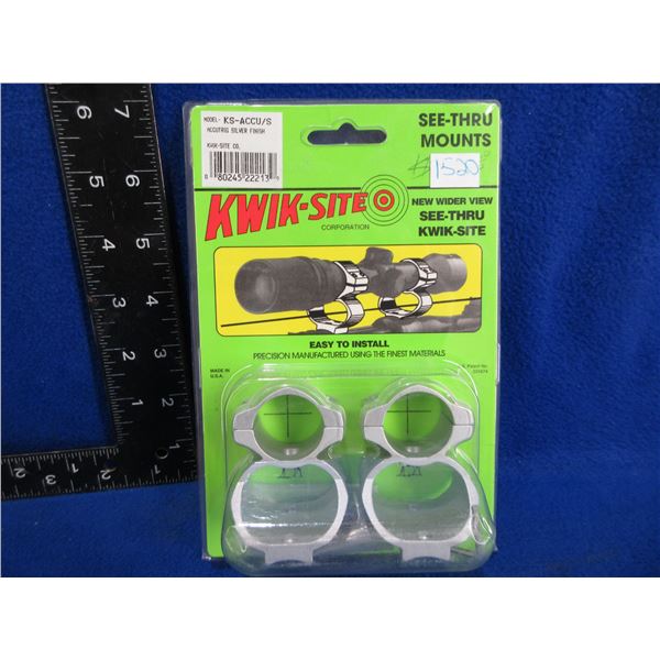 NEW - Kwik-Site See-Thru Mounts - Model KS-ACCU/S