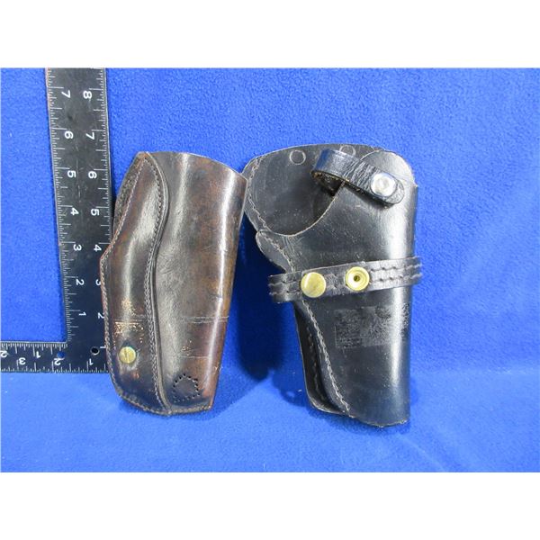2 Leather Holsters - Right Hand - 4" K Frame and Unknown