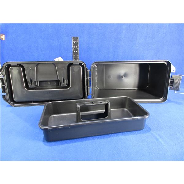 50 Cal. Plastic Ammo Box with Tray - 13" x 7" x 10" High