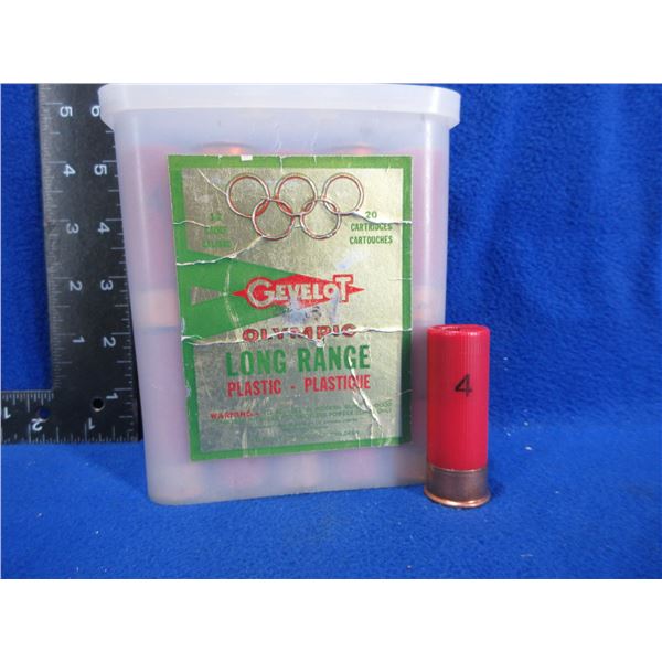 12 Ga. 2 3/4" 4 Shot Long Range Olmpic Gevelot Shotshells