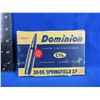 Image 2 : Collector Ammo - 30-06 Sprg 150gr SP Dominion Cartridges