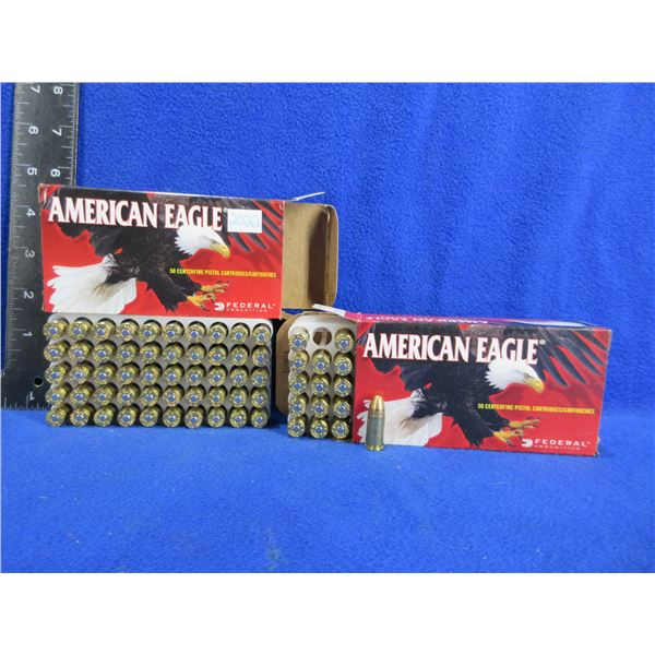9MM Luger 115gr FMJ American Eagle Federal Cartridges