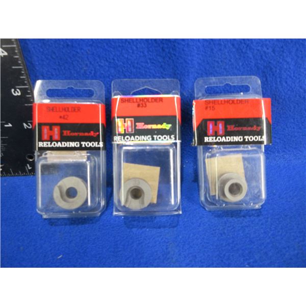 NEW - 3 Hornady Shell Holders - #'s 15, 33 and 42