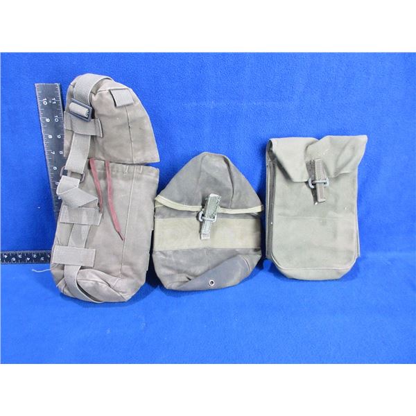 2 Military Thermos/Canteen Covers and an Ammo Pouch