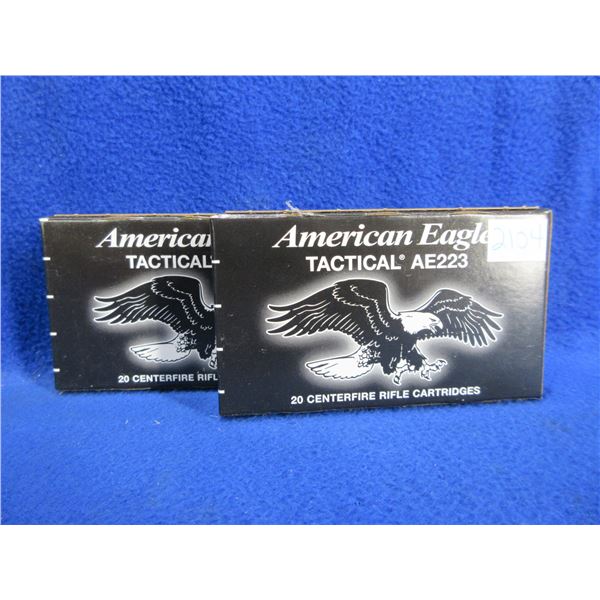 223 Rem. 55gr FMJ American Eagle Tactical Cartridges