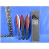 Image 1 : NEW - 3 Throwing Knife Set with Nylon Sheath