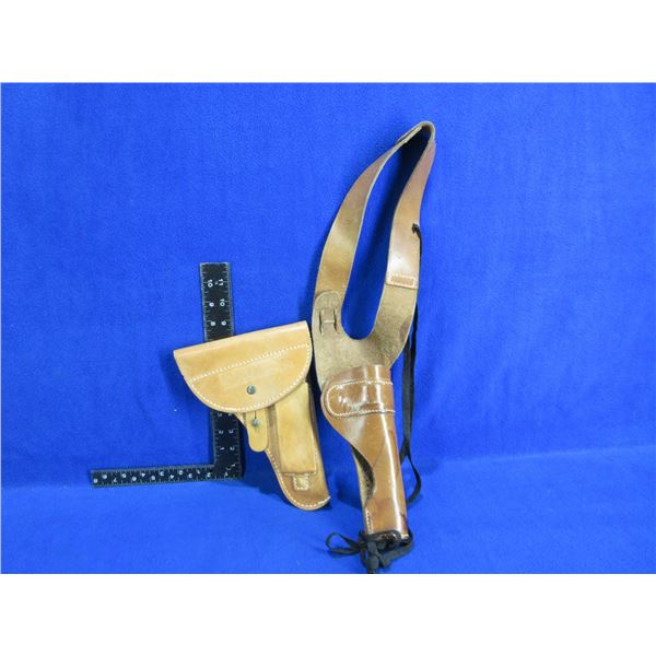 2 Leather Holsters - S&W "K & J" Frame 6", Tokarev TT-33