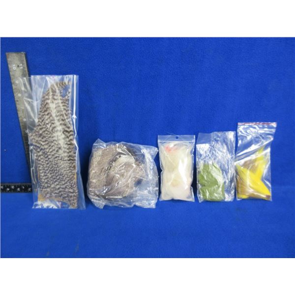 5 Bags of Assorted Feathers/Fur for Fly Tying