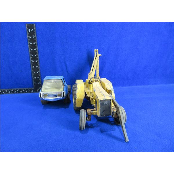 Ertl John Deere Backhoe/Front End Loader & Tonka Truck