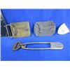 Image 2 : 2 Brass Belt Buckles, Key Tag Safety Pin and a Belt Tip