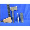 Image 2 : Fixed Blade Knife with Sheath and Hatchet with Sheath
