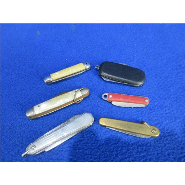 6 Folding Key Chain Knives
