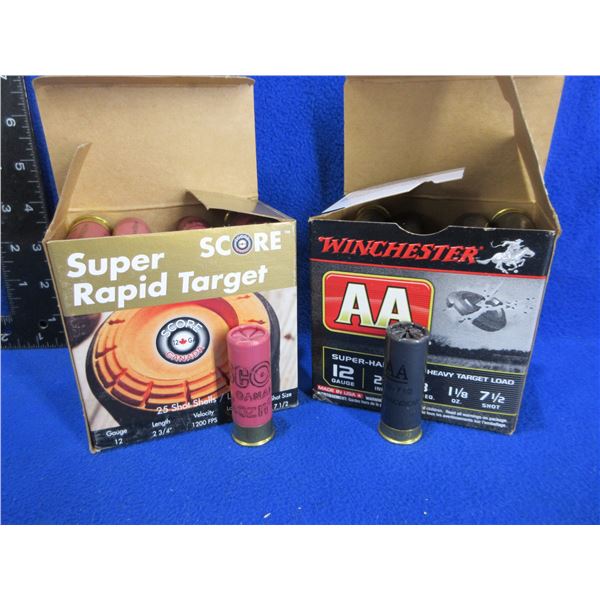 12 Ga. 2 3/4" 7 1/2 Shot Winchester and Score Shotshells