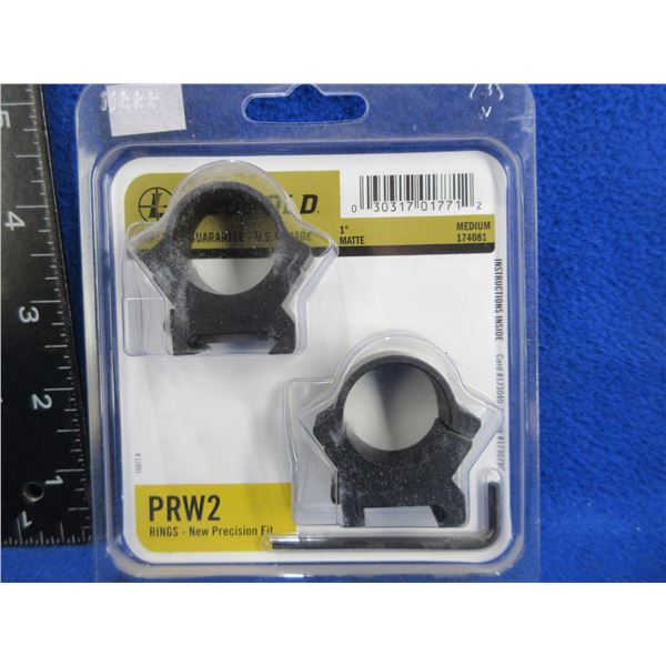 NEW - Leupold 1" Medium Matte Rings PRW2