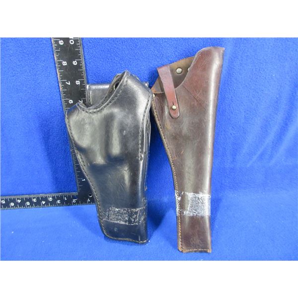 2 Leather Holsters - S&W "K" Frame 4" and an Unknown