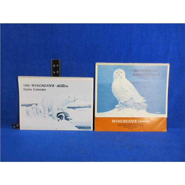 2 Vintage Winchester Calendars - 1980 and 1981