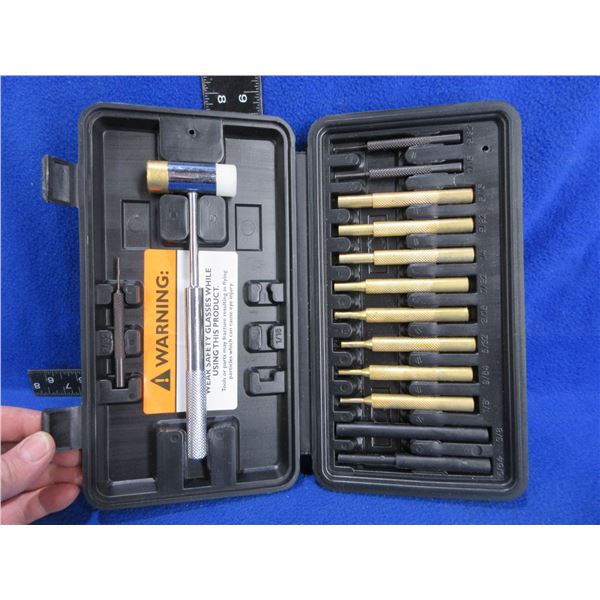 Wheeler Brass Punch Set with Brass/Polymer Hammer