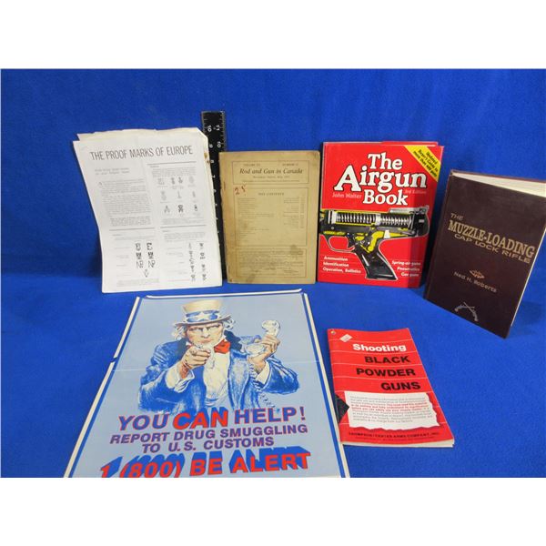 4 Books, Report Drug Smuggling Sign and 2 Booklets